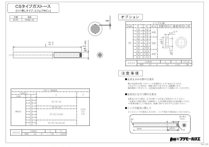 CSタイプガストース